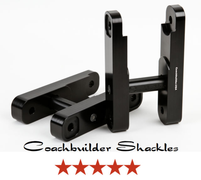 COACHBUILDER +2” SHACKLE KIT ( PROVIDES 1.25” OF ACTUAL LIFT ) TUNDRA 2007-2021